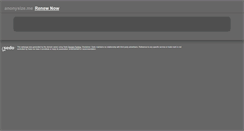 Desktop Screenshot of anonysize.me
