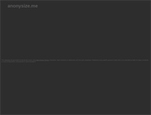 Tablet Screenshot of anonysize.me